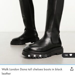 Over the Knee Black Leather Boots